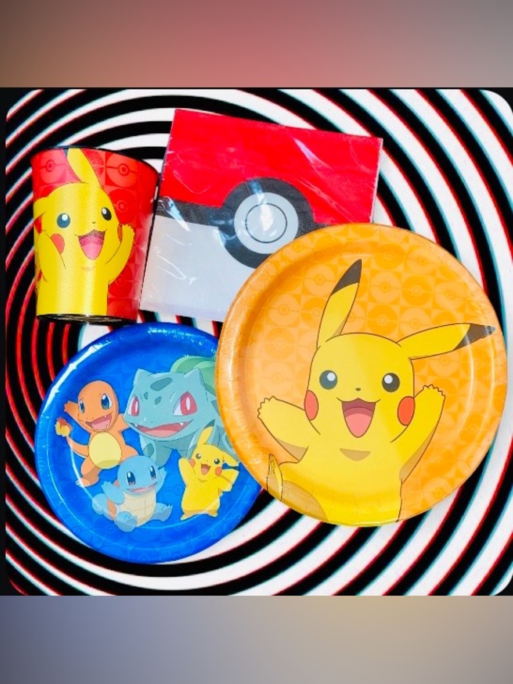 Pokémon Pikachu & Friends Party Tablewear Bundle ~Plates, Napkins & Reusable Cup